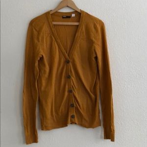 Lightweight mustard yellow cardigan